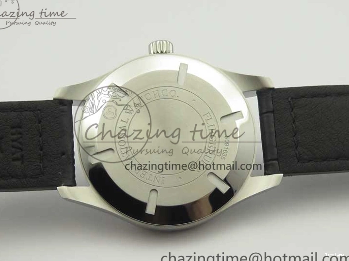 MIROTIME 0718 Supportive Mark XVII IW326501 MKS 1:1 Best Edition Black Dial On Black Leather Strap MIYOTA 9015 V 7208